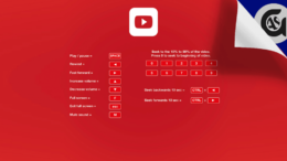 Teclas de acceso directo de Youtube