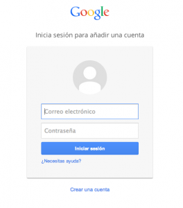 Inicio de sesión en Google